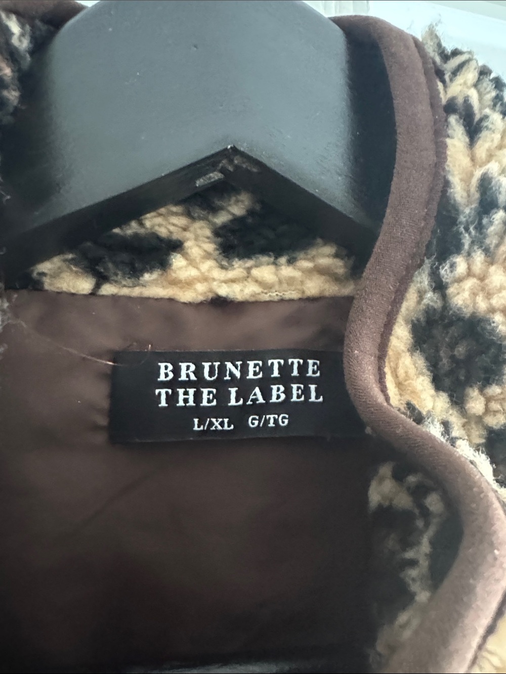 Brunette the Label -Leopard Print Fall Jacket in L/XL - Picture 2 of 5